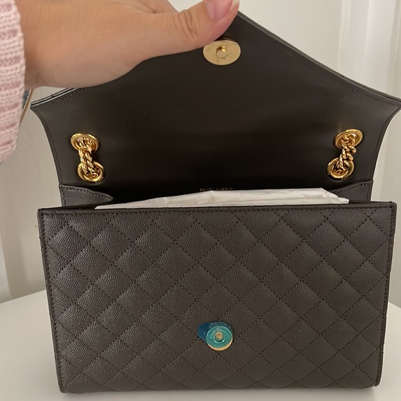 SOLD Saint Laurent YSL Triquilt Envelope Bag Medium - Picture 10 of 12